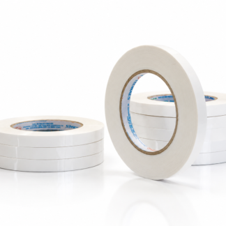fita adesiva branca 12mm por 120m com 63 micras - kit