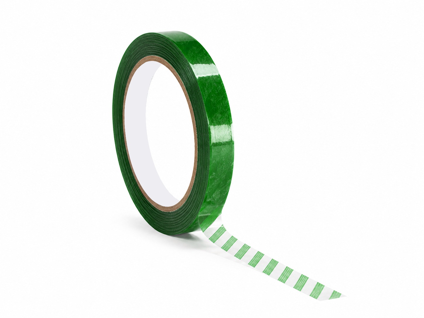 Fita verde tarjada/zebrada 12mmx80m